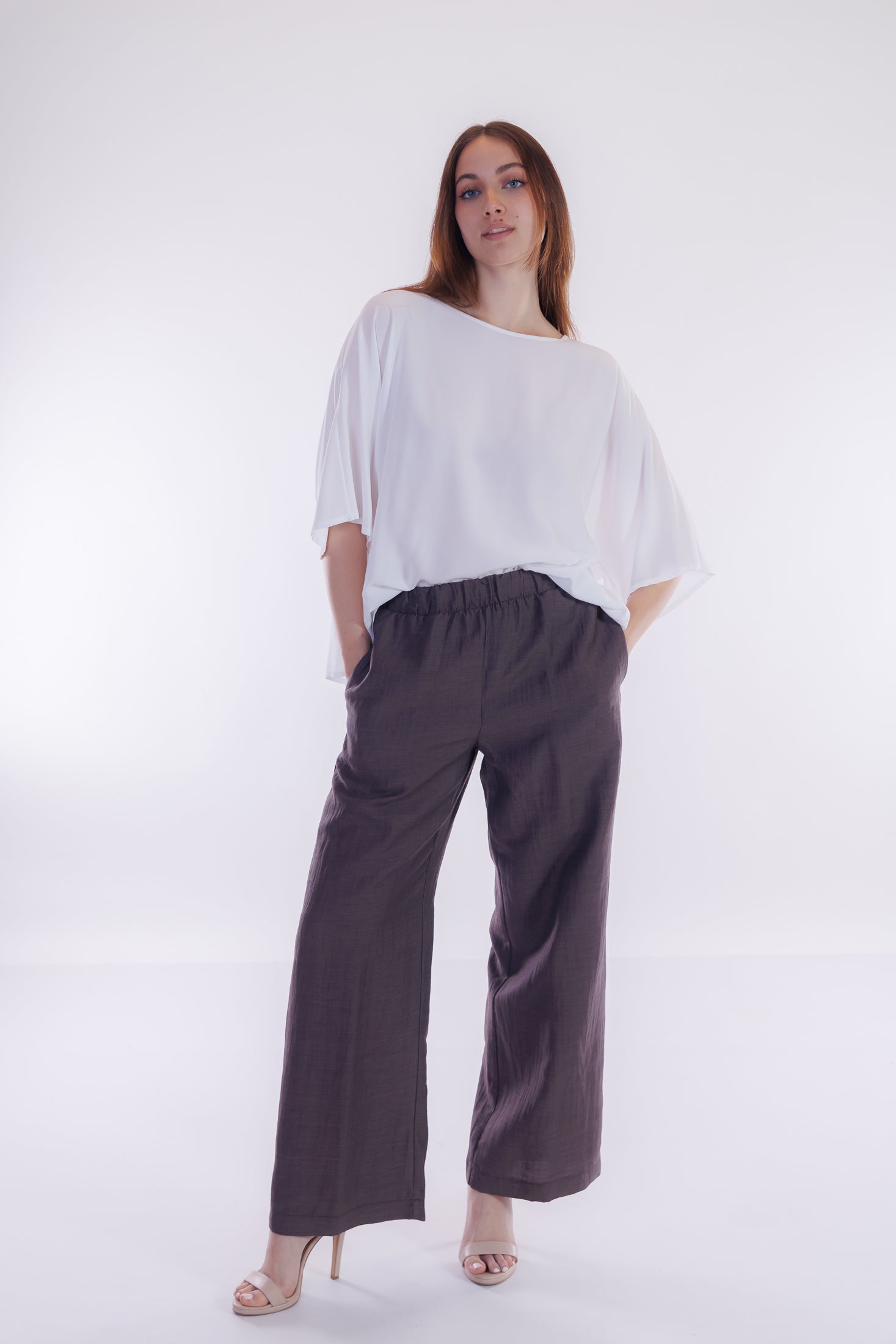 Pantalone ampio m. lino