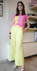 Pantalone largo giallo