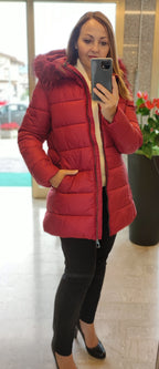 Piumino eco con pelliccia