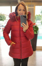 Piumino eco con pelliccia