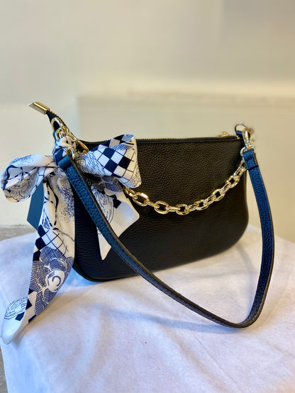 Borsa pelle con catena